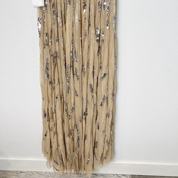 Max Duggal Embellished Sleeveless V Neck A Line Gown - Picture 6 of 10